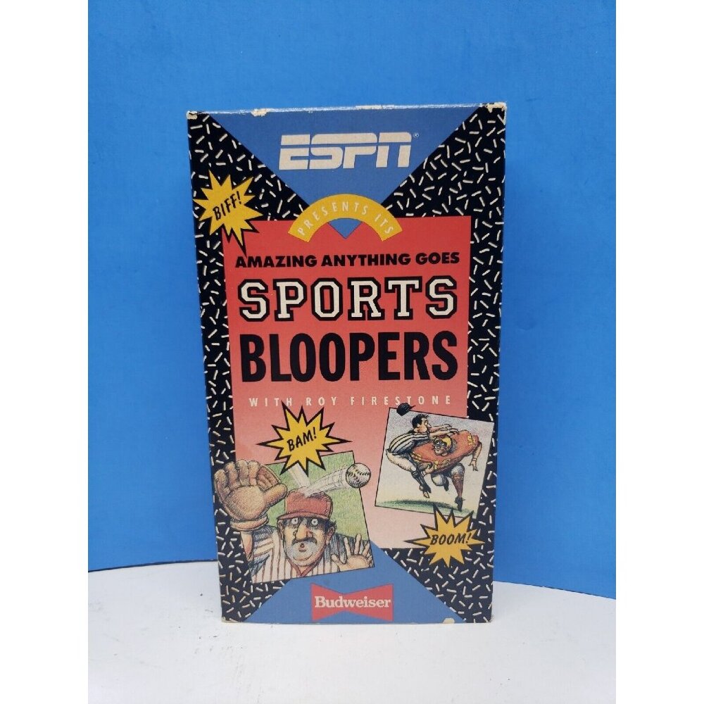 ESPN Amazing Anything Goes Sports Bloopers with Roy Firestone  (VHS Tape 1989)